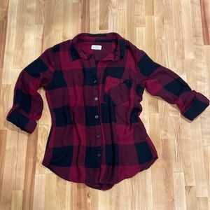 THREAD & Supply Black and Red Flannel Size Medium